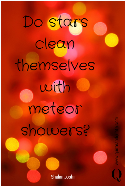 Do stars clean themselves with meteor showers?